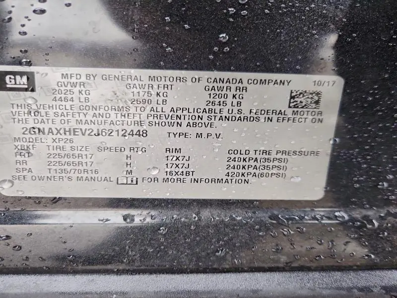 2018 CHEVROLET EQUINOX LS  