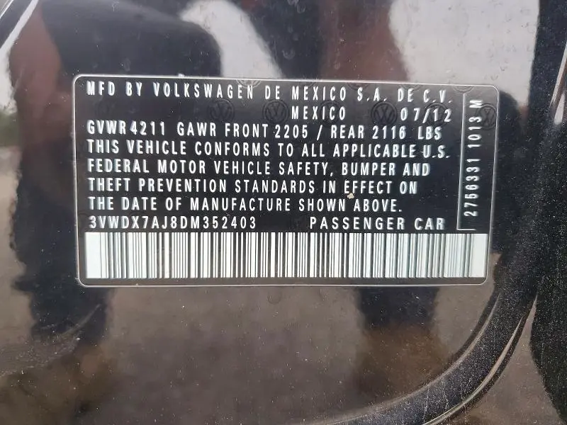 2013 VOLKSWAGEN JETTA SE  