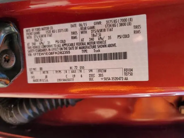 2015 FORD F150 SUPERCREW  