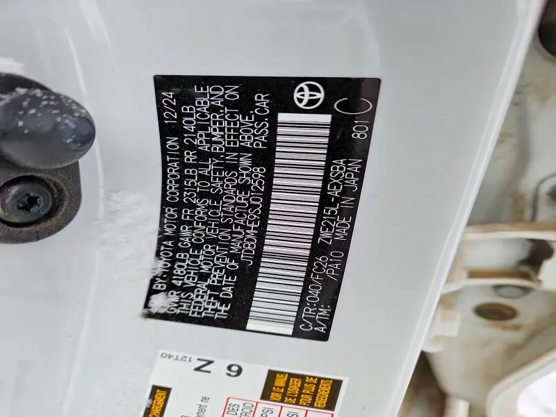 2025 TOYOTA COROLLA LE  