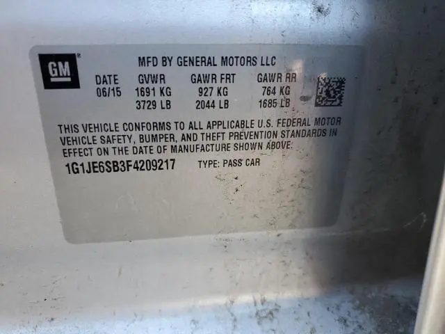 2015 CHEVROLET SONIC LTZ  