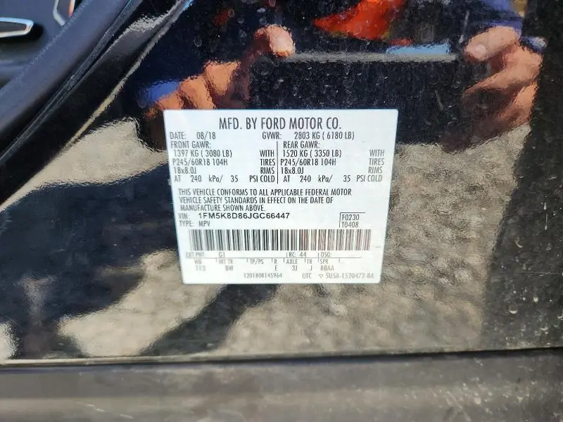 2018 FORD EXPLORER XLT  