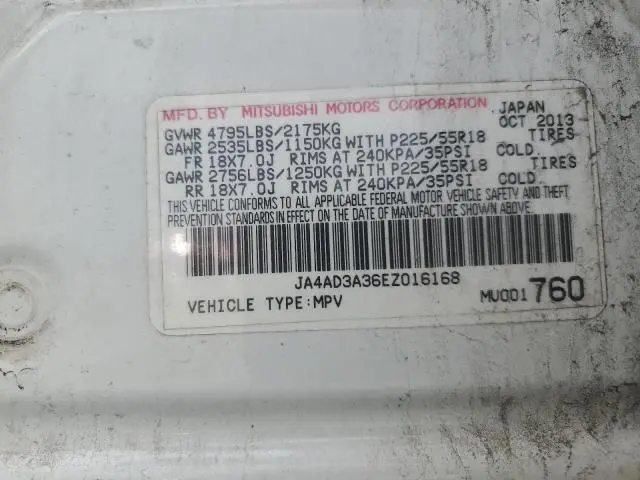 2014 MITSUBISHI OUTLANDER SE  