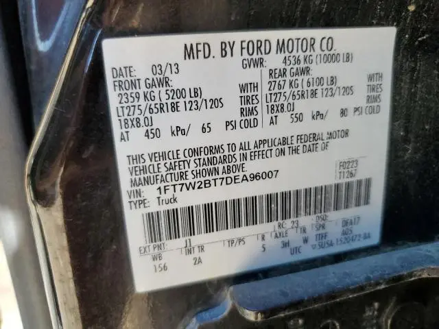 2013 FORD F250 SUPER DUTY  