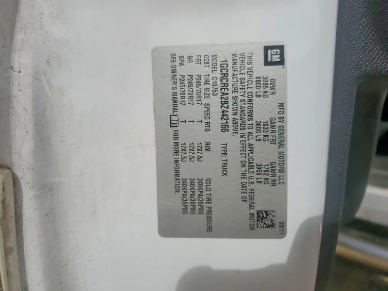 2011 CHEVROLET SILVERADO C1500 LS  