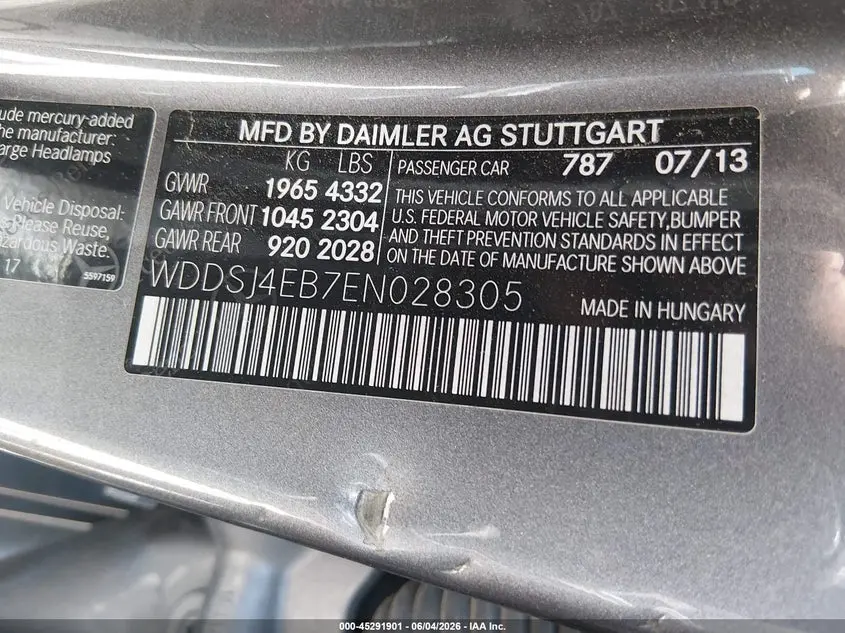 2014 MERCEDES-BENZ CLA 250  