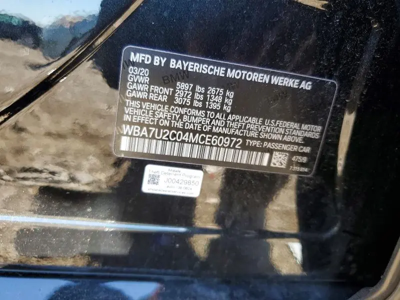2021 BMW 750 XI  