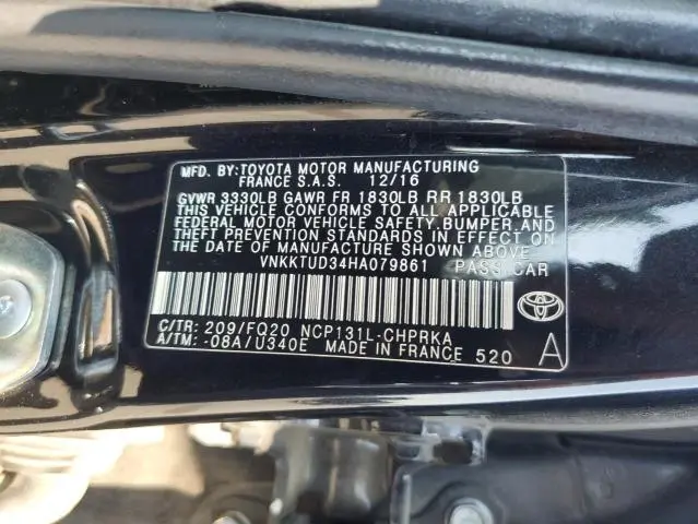 2017 TOYOTA YARIS L  