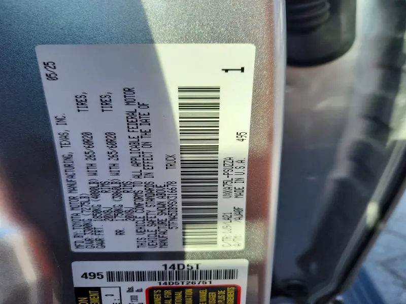 2025 TOYOTA TUNDRA PLATINUM  