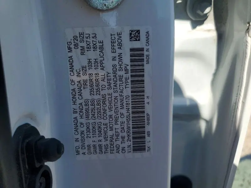 2020 HONDA CR-V EX  