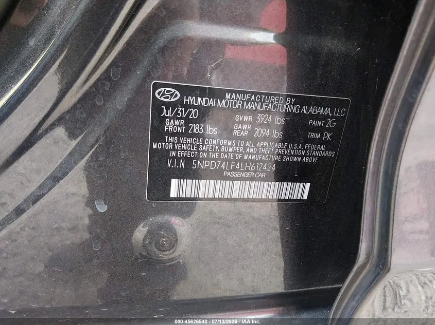 2020 HYUNDAI ELANTRA SE