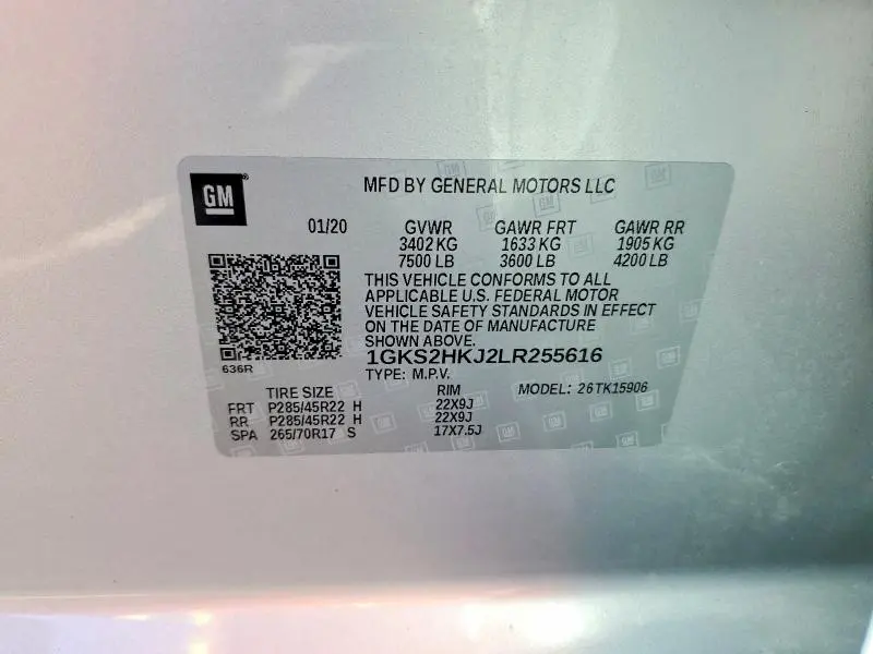 2020 GMC YUKON XL DENALI  