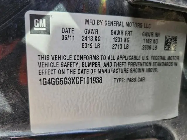 2012 BUICK LACROSSE PREMIUM  