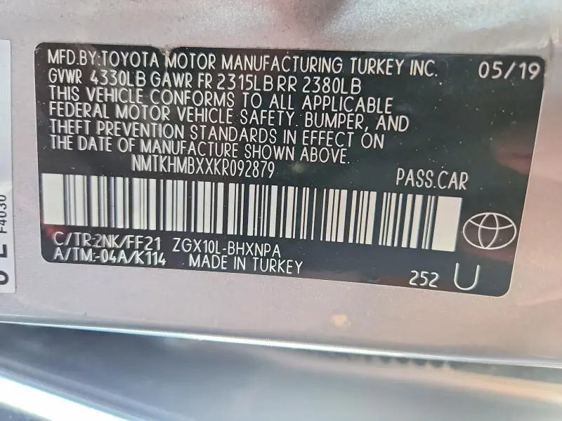2019 TOYOTA C-HR   