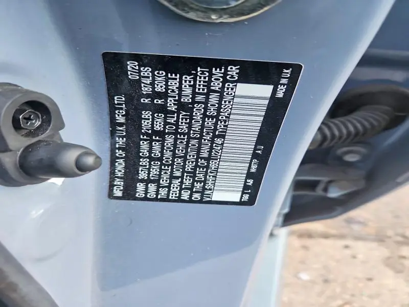 2020 HONDA CIVIC EX  