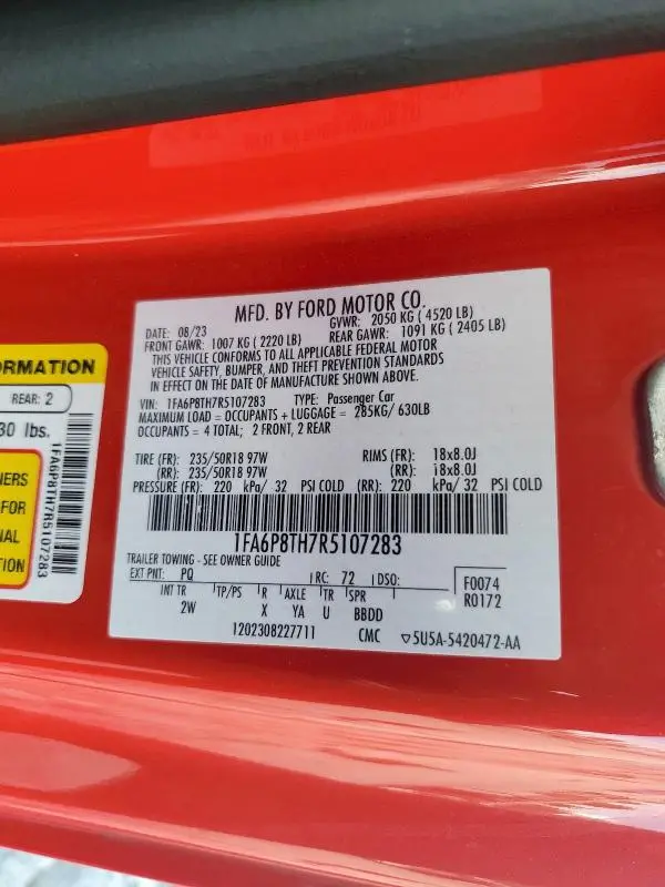 2024 FORD MUSTANG   