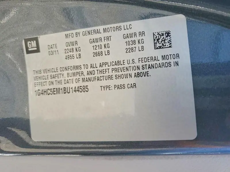 2011 BUICK LUCERNE CXL  