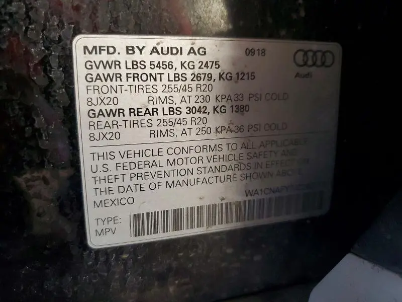 2018 AUDI Q5 PRESTIGE  