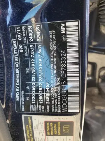 2012 MERCEDES-BENZ GLK 350 4MATIC  