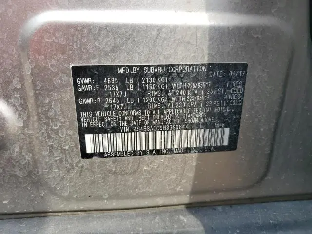 2017 SUBARU OUTBACK 2.5I PREMIUM  