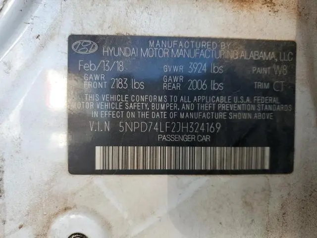 2018 HYUNDAI ELANTRA SE  