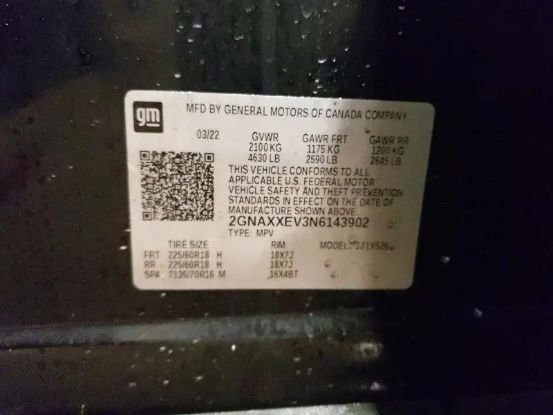 2022 CHEVROLET EQUINOX PREMIER  