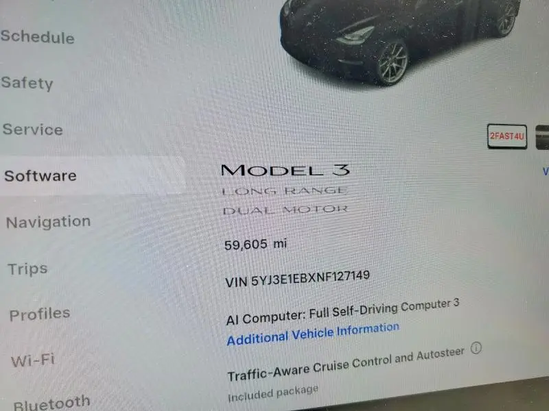 2022 TESLA MODEL 3   