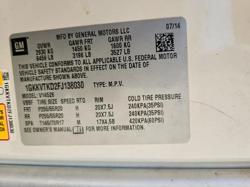 2015 GMC ACADIA DENALI  