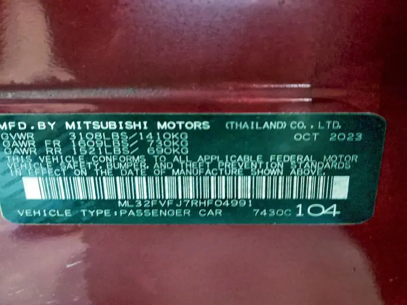 2024 MITSUBISHI MIRAGE G4 SE  