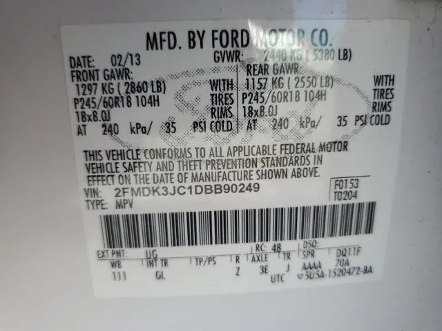 2013 FORD EDGE SEL  