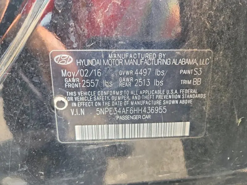 2017 HYUNDAI SONATA LIMITED  