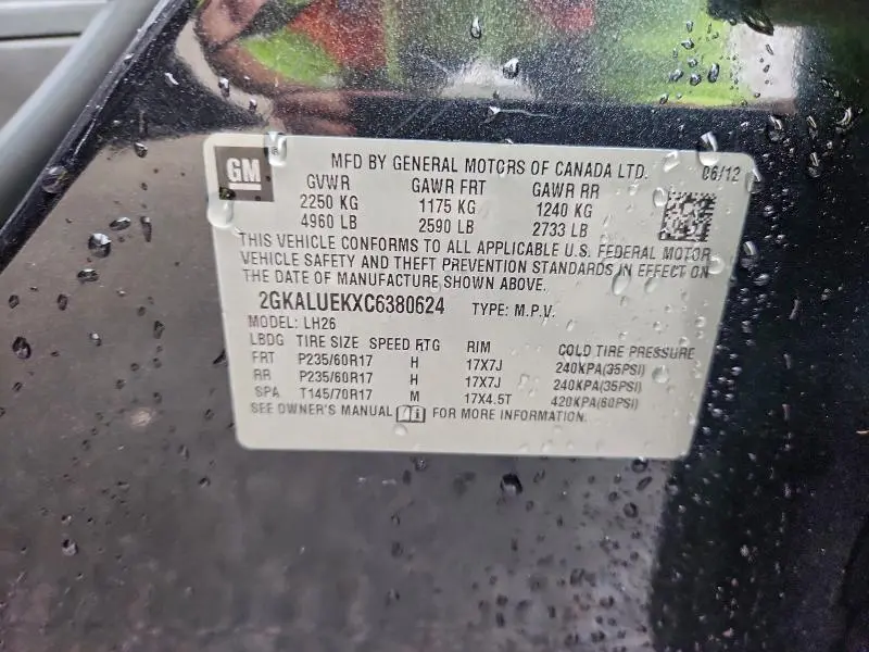 2012 GMC TERRAIN SLT  