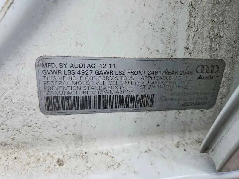 2012 AUDI A4 PREMIUM  