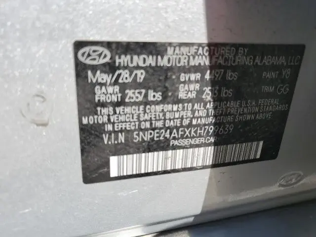 2019 HYUNDAI SONATA SE  