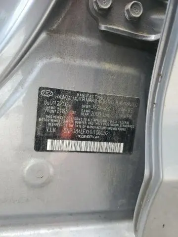 2017 HYUNDAI ELANTRA SE
