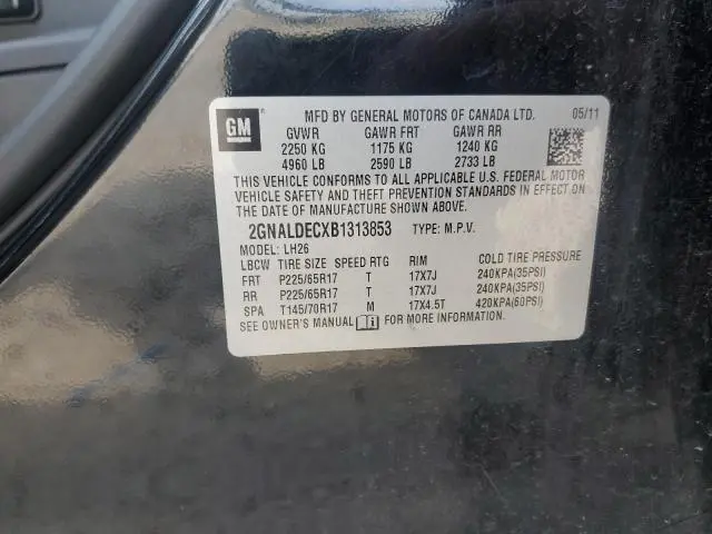 2011 CHEVROLET EQUINOX LT  