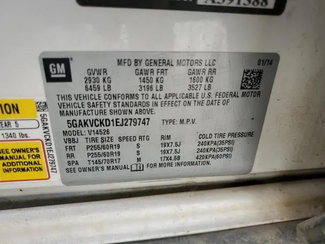 2014 BUICK ENCLAVE   