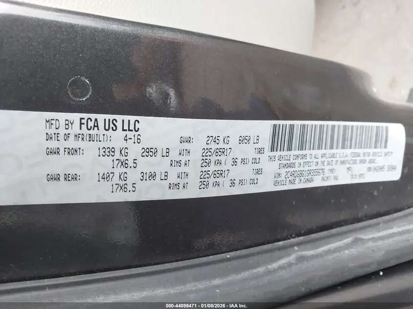 2016 DODGE GRAND CARAVAN SE