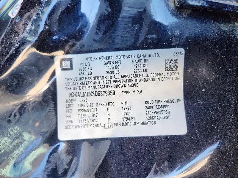 2013 GMC TERRAIN SLE  