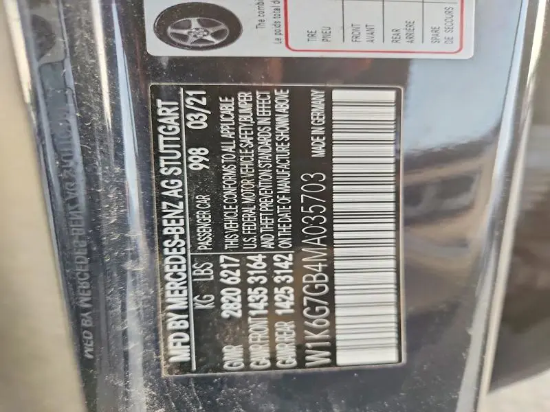 2021 MERCEDES-BENZ S 580 4MATIC  