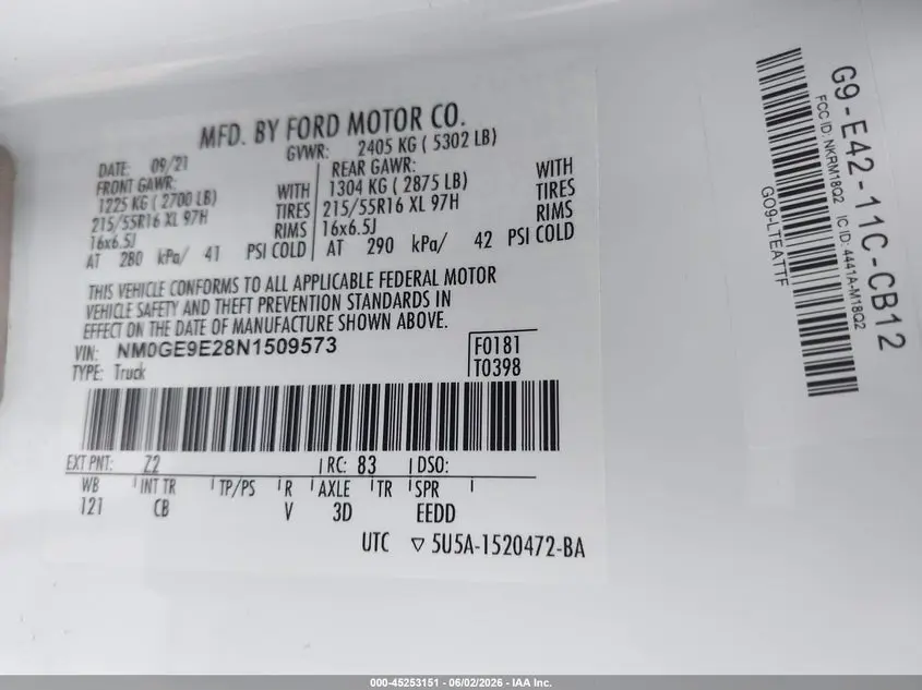 2022 FORD TRANSIT CONNECT XL PASSENGER