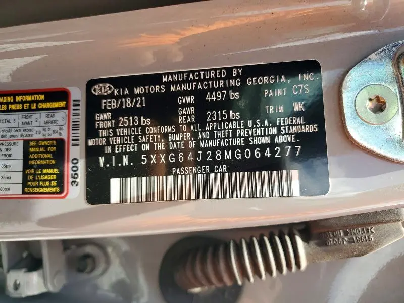 2021 KIA K5 GT LINE  