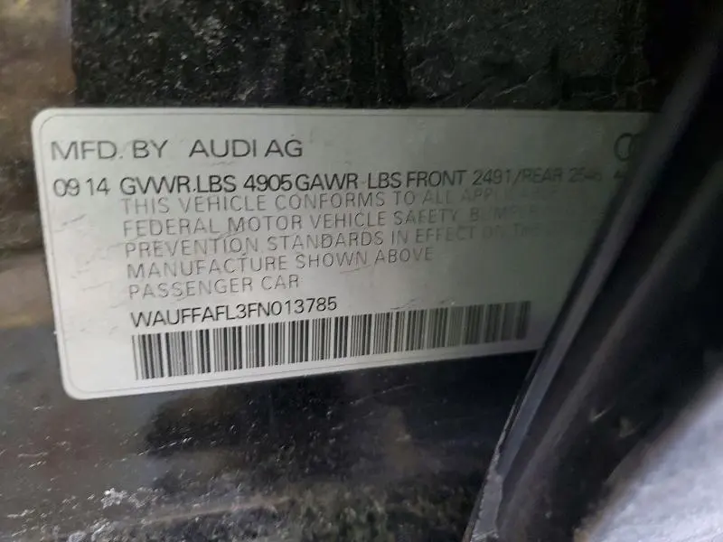 2015 AUDI A4 PREMIUM PLUS  