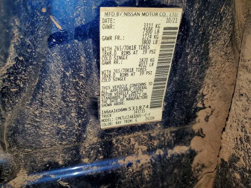 2021 NISSAN TITAN SV  