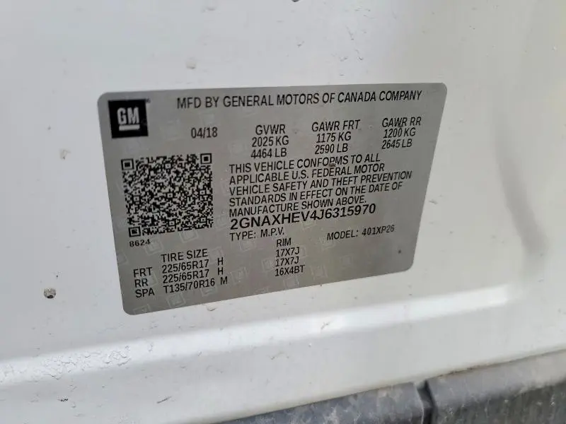 2018 CHEVROLET EQUINOX LS  
