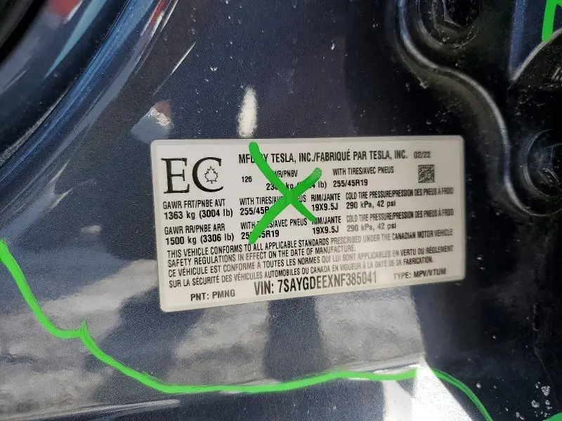 2022 TESLA MODEL Y   