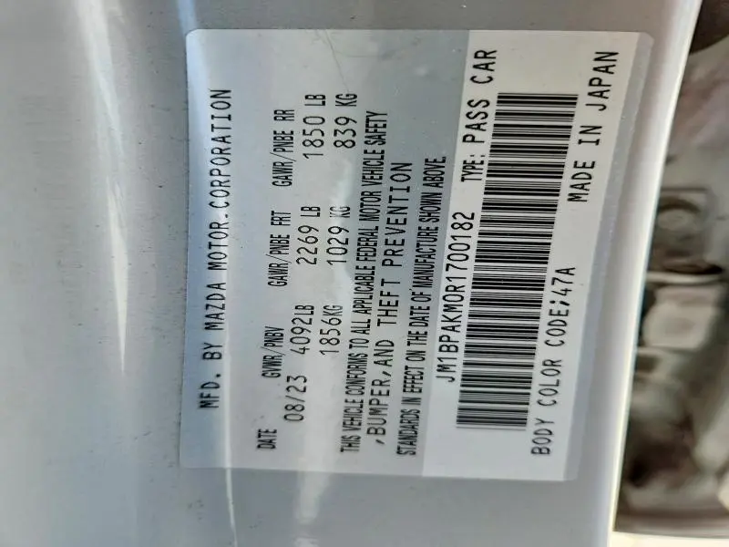 2024 MAZDA 3 SELECT SPORT  