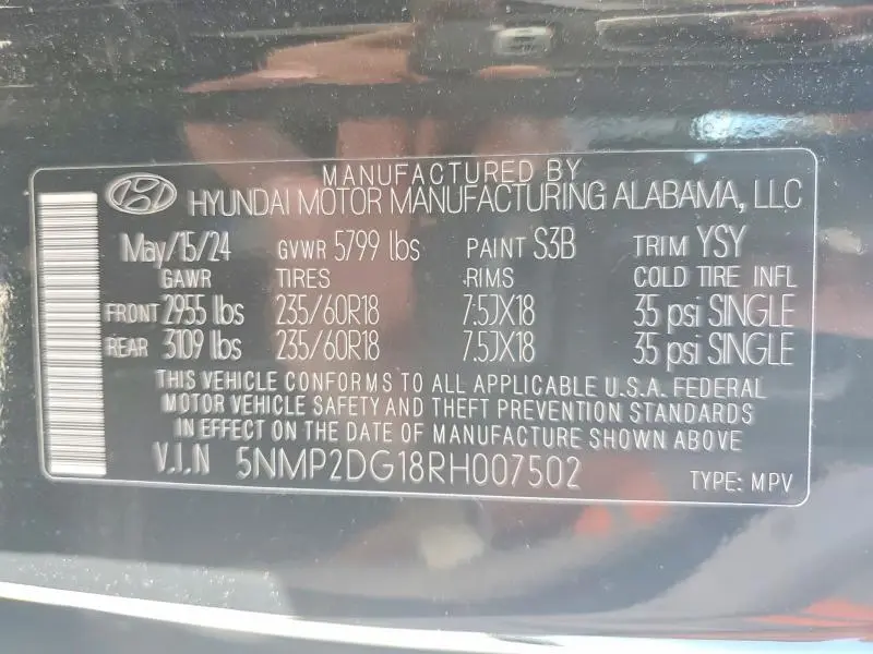 2024 HYUNDAI SANTA FE SEL  