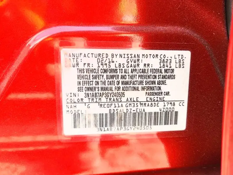 2016 NISSAN SENTRA SV  