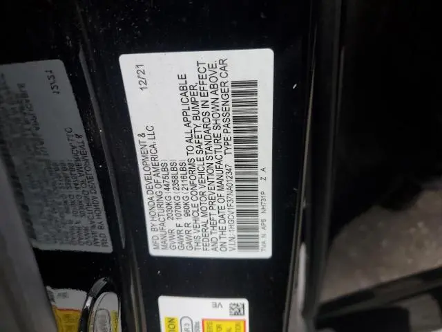 2022 HONDA ACCORD SPORT  